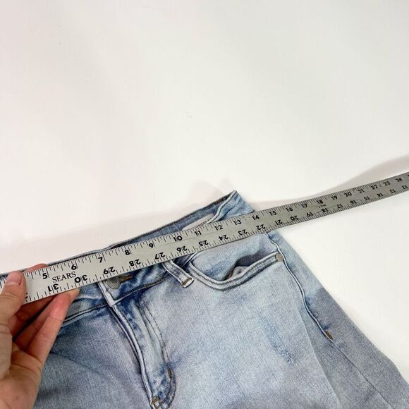 Judy Blue Jeans Womens 28 Light Wash Boyfriend Fit Distressed Pants Denim - Picture 9 of 12